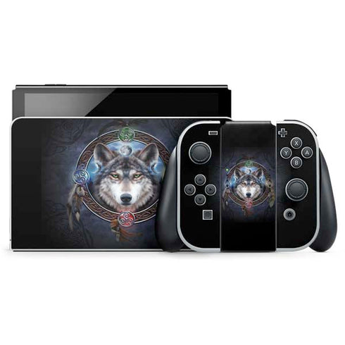 Brigid Ashwood Celtic Wolf Guide Nintendo Switch OLED (2021) Skin